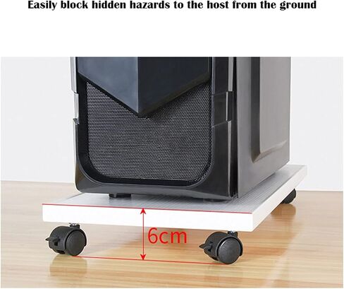 CPU Stand PC Tower Stand CPU Stand Cart,Rolling CPU Stand Wooden Desktop PC Tower Stand Cart with Locking Caster Wheels in Saudi Arabia