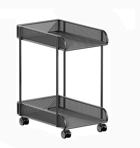 CPU Tower Stand Black PC Tower Stand 2 Tier CPU Holder Stand Metal Mobile Computer Tower Cart Home Mobile Host Case with Wheels (S) in Saudi Arabia