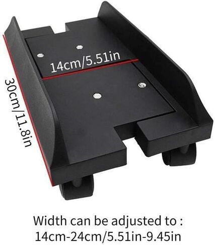CPU Stand CPU Holder Stand, Mobile Desktop PC Tower Stand with Rolling Wheels, Floor PC Mainframe Bracket,PC Holder Cart (Black) in Saudi Arabia