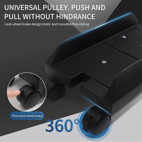 CPU Stand CPU Holder Stand, Mobile Desktop PC Tower Stand with Rolling Wheels, Floor PC Mainframe Bracket,PC Holder Cart (Black) in Saudi Arabia