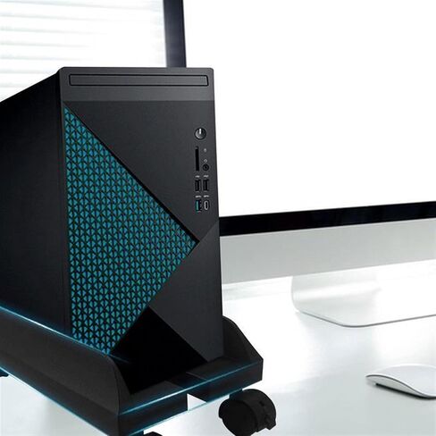 CPU Stand CPU Holder Stand, Mobile Desktop PC Tower Stand with Rolling Wheels, Floor PC Mainframe Bracket,PC Holder Cart (Black) in Saudi Arabia