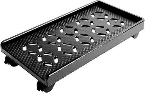 CPU Stand Desktop PC Tower Stand Floor Mobile PC CART ، تحت حامل وحدة المعالجة المركزية المكتبية مع 4 عجلات من العجلات (أسود) in Saudi Arabia