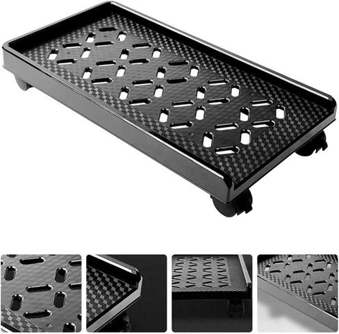 CPU Stand Desktop PC Tower Stand Floor Mobile PC CART ، تحت حامل وحدة المعالجة المركزية المكتبية مع 4 عجلات من العجلات (أسود) in Saudi Arabia