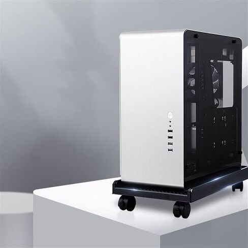 CPU Stand Desktop PC Tower Stand Floor Mobile PC CART ، تحت حامل وحدة المعالجة المركزية المكتبية مع 4 عجلات من العجلات (أسود) in Saudi Arabia