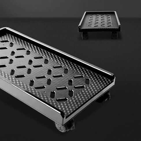 CPU Stand Desktop PC Tower Stand Floor Mobile PC CART ، تحت حامل وحدة المعالجة المركزية المكتبية مع 4 عجلات من العجلات (أسود) in Saudi Arabia