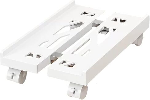 CPU Stand Rolling Desktop PC Tower Stand, Adjustable Mobile CPU Holder with Locking Caster Wheels, Expandable PC Case Holder (Blanc) in Saudi Arabia