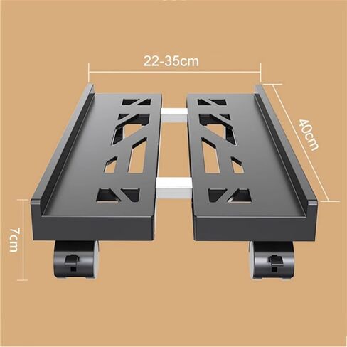 CPU Stand Rolling Desktop PC Tower Stand, Adjustable Mobile CPU Holder with Locking Caster Wheels, Expandable PC Case Holder (Blanc) in Saudi Arabia