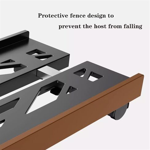 CPU Stand Rolling Desktop PC Tower Stand, Adjustable Mobile CPU Holder with Locking Caster Wheels, Expandable PC Case Holder (Blanc) in Saudi Arabia