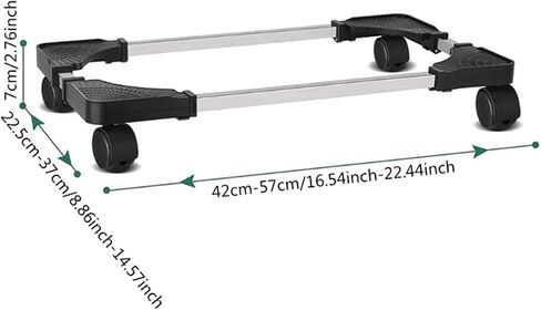 Mobile CPU Stand, Adjustable CPU Holder PC Host Cooling Chassis Bracket with Locking Caster Wheel, Scalable PC Tower Stand(White) in Saudi Arabia