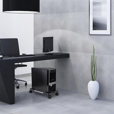 Mobile CPU Stand, Adjustable CPU Holder PC Host Cooling Chassis Bracket with Locking Caster Wheel, Scalable PC Tower Stand(White) in Saudi Arabia