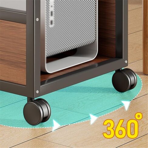 CPU Stand 2 Tier CPU Tower Stand with Wheels CPU Rolling Stand Household Multi-Layer Storage Shelf Rolling Storage Rack (L) in Saudi Arabia