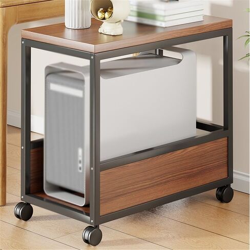 CPU Stand 2 Tier CPU Tower Stand with Wheels CPU Rolling Stand Household Multi-Layer Storage Shelf Rolling Storage Rack (L) in Saudi Arabia