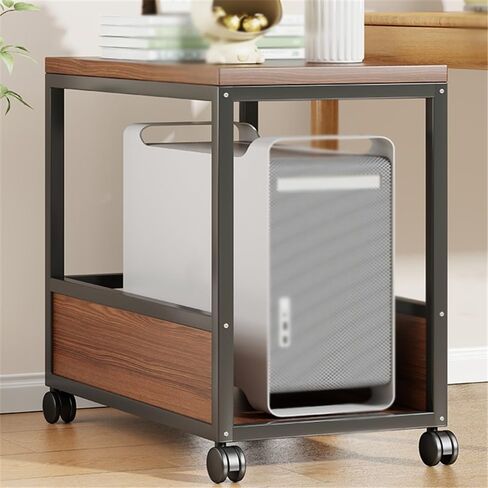 CPU Stand 2 Tier CPU Tower Stand with Wheels CPU Rolling Stand Household Multi-Layer Storage Shelf Rolling Storage Rack (L) in Saudi Arabia