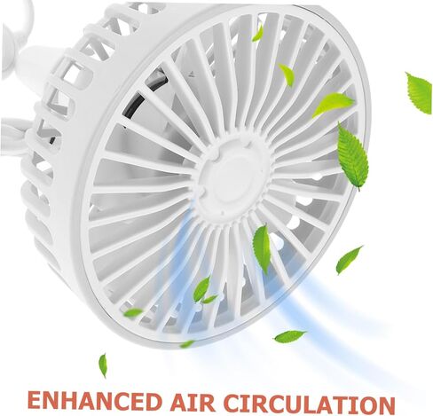 Cabilock 360Degree Portable Car Air Cooler Fan USB Powered Speed Automotive Fan for Enhanced Airflow Cooling Vehicle Compact Design for Summer Comfort in Saudi Arabia