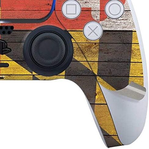 Skinit Skinit Gaming Gaming Skiner مع حزمة PS5 - Maryland Flag Dark Wood Design in Kuwait