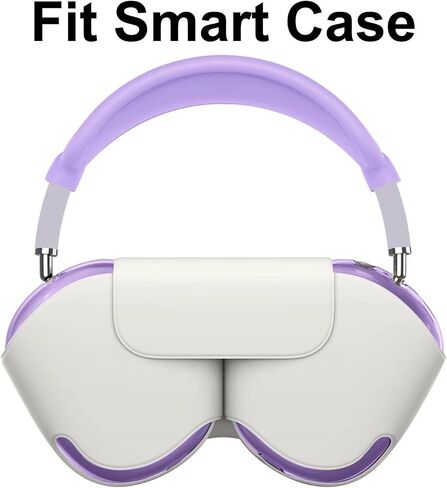 غطاء الحالة لسماعات الهواء الأقصى Airpods ، 4 من 1 في 1 ناعمة من الجلد TPU مضاد للخلع ، والملحقات الشفافة الغطاء الوقائي فائقة ل Apple Airpods Max USB-C (2024/2020) ، وردي in Kuwait