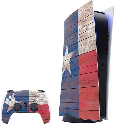 Skinit Skinit Gaming Gaming Skiner مع حزمة PS5 - Maryland Flag Dark Wood Design in Kuwait
