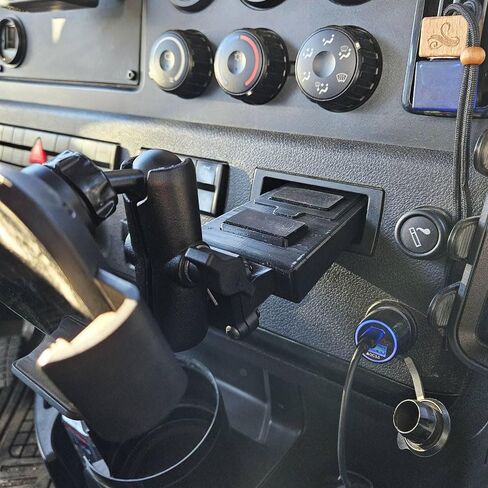 Smash Mount FL, Freightliner Cascadia Phone Holder Kit 2018-2024, 1 inch RAM Compatible or 17mm Ball Phone Mount Setup for Truckers (FL Lite Smash Mount) in Saudi Arabia
