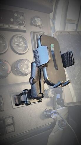 Smash Mount FL, Freightliner Cascadia Phone Holder Kit 2018-2024, 1 inch RAM Compatible or 17mm Ball Phone Mount Setup for Truckers (FL Lite Smash Mount) in Saudi Arabia