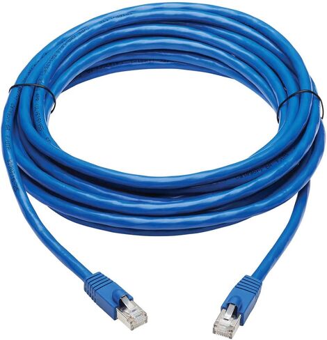 Tripp Lite Cat6a 10g Ethernet Cable ، PoE ، CMR-LP ، كبل تصحيح شبكة F/UTP بدون snagless (RJ45 م/م) ، أزرق ، 20 قدمًا (N261P-020-Bl) in Saudi Arabia