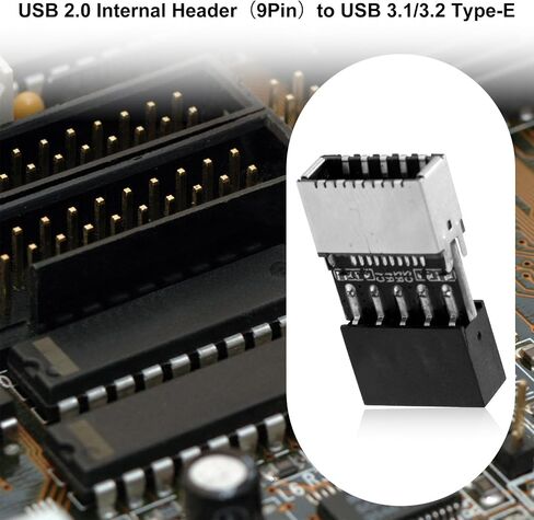 BOXOB USB 3.2 Gen 1 Header Adapter, 9Pin to Type-E/USB C Front Panel Adapter Motherboard Header Converter for Enhanced Connectivity in Saudi Arabia