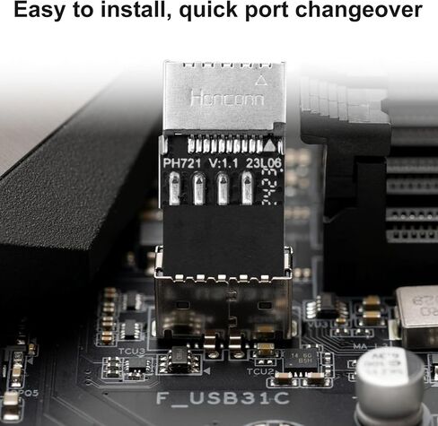 BOXOB USB 3.2 Gen 1 Header Adapter, 9Pin to Type-E/USB C Front Panel Adapter Motherboard Header Converter for Enhanced Connectivity in Saudi Arabia