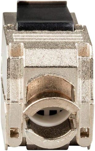 Monoprice Cat6A RJ-45 Keystone - Slim Type, 180-Degree, Shielded, Die Cast, Black - Entegrade Series in Saudi Arabia