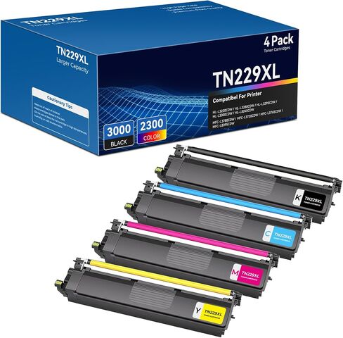 شقيق متوافق TN229XL خراطيش الحبر MFC-L3780CDW MFC-L3720CDW HL-L3280CDW استبدال الأخ TN229XL TN229 229 XL Work for MFC-L3720CDW MFC-L3780CDW L3765CDW in Kuwait