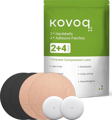Kovoq 2 Pack Reusable Hardshell Covers for Freestyle Libre 1 & 2 Sensor,Multiple Protection Waterproof Add-On Libre 2 Sensor Covers (Libre 2 Adhesive Patches Required) in Kuwait