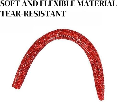 10PCS Spaghetti Worm Soft Bait - Great for Bass Fishing with Lead Insert, Slow Falling and Sinking, Ideal for Inverted Jigging, Colorful in Saudi Arabia