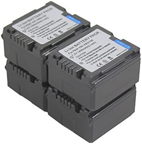 بطارية VW-VBG130 متوافقة ل VW-VBG260 VBG130K VBG260K VBG390 DIGITAL CAMCORDER (بطارية 4x+الشاحن AC LCD) in Kuwait