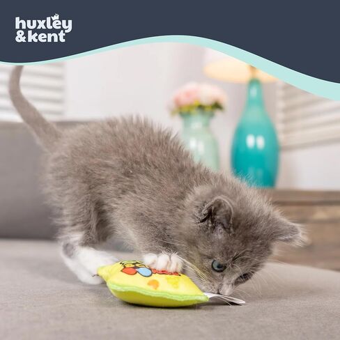 Huxley & Kent H&K Cat Toy | Pizza | Plush Cat Toy with Catnip Inside | Funny Realistic Cat Gift | Fun, Durable, and Safe Cat Toys in Kuwait