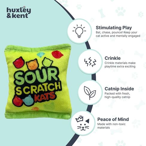 Huxley & Kent H&K Cat Toy | Pizza | Plush Cat Toy with Catnip Inside | Funny Realistic Cat Gift | Fun, Durable, and Safe Cat Toys in Kuwait
