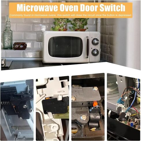 4-Pack SZM-V16-FA-63 Microwave Door التبديل لـ Samsung LG GE STARION SZM-V16-63 SZM-V16-FA63 D3V-16G-3C25 D3V-16 28QBP0497 GSM-V1603A2 GSM-V0303A2 W103460 340503460 340503460 3405050340340340340340340340340340505503460 34050503403403A2. جديد) in Saudi Arabia