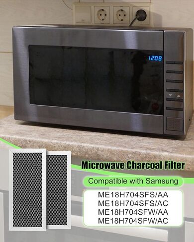 3 PCS ميكروويف الفحم ومرشح الشحوم الملائم لـ Samsung ME18H704SFS/AA ME18H704SFS/AC ME18H704SFW/AA ME18H704SFW/AC in Kuwait