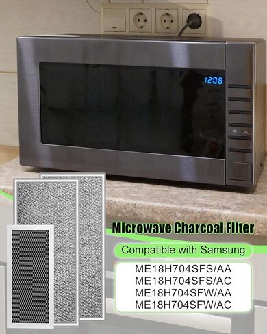 3 PCS ميكروويف الفحم ومرشح الشحوم الملائم لـ Samsung ME18H704SFS/AA ME18H704SFS/AC ME18H704SFW/AA ME18H704SFW/AC in Kuwait