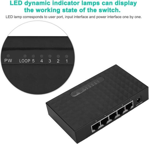 100-240V 5-Port SPOE VLAN Injector Managed PoE Switch Long Range - High Speed Gigabit Ports (YUYTEbau3mt562g-01) in Saudi Arabia
