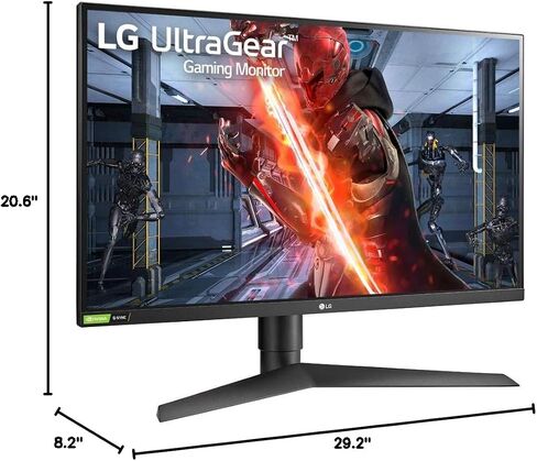 LG 27 "27GN75B-B HDR10 IPS FHD 1MS ULTRAGEAR ™ شاشة الألعاب مع معدل تحديث 240 هرتز ، تقنية التكييف (FREESYNC ™) وتتوافق مع NVIDIA G-SYNC® ، Black in Kuwait