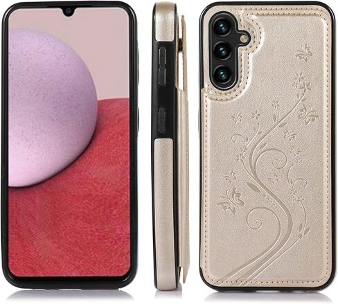 علبة الهاتف ASUWISH لـ Samsung Galaxy A14 5G مع حامل بطاقة حامي الشاشة الزجاجية المقسّر in Saudi Arabia