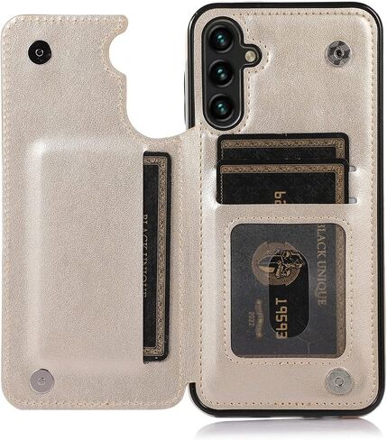 علبة الهاتف ASUWISH لـ Samsung Galaxy A14 5G مع حامل بطاقة حامي الشاشة الزجاجية المقسّر in Saudi Arabia
