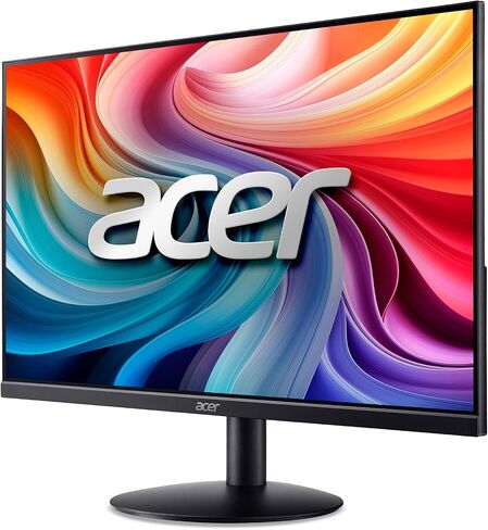 Acer 23.8 "مراقبة مكتب المنزل المهني | Full HD (1920 x 1080) | Ultra-Shin | Zero-Frame | ما يصل إلى 100 هرتز تحديث | 4ms (G إلى G) | Tilt | Hdmi & Vga Ports | in Kuwait