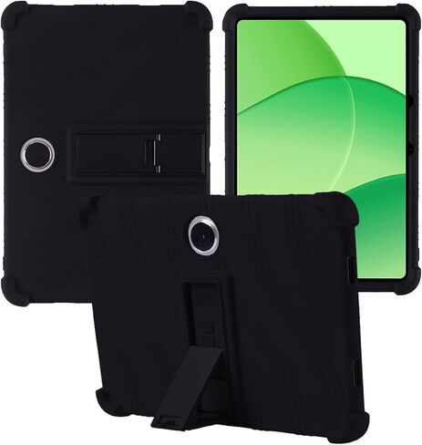 for OnePlus Pad Lite Tablet 11 inch Tablet Case,BOVUGAC Soft Silicone Adjustable Stand Shockproof Kids Friendly for OnePlus Pad Lite 11" Tablet(Black) in Saudi Arabia