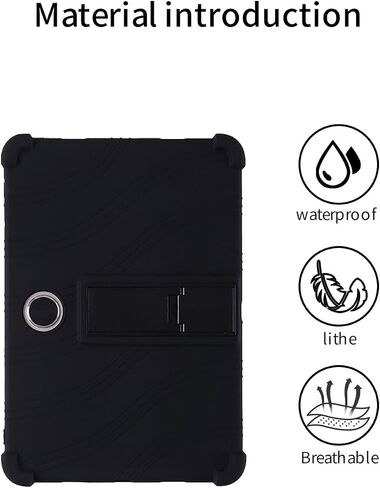 for OnePlus Pad Lite Tablet 11 inch Tablet Case,BOVUGAC Soft Silicone Adjustable Stand Shockproof Kids Friendly for OnePlus Pad Lite 11" Tablet(Black) in Saudi Arabia