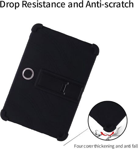 for OnePlus Pad Lite Tablet 11 inch Tablet Case,BOVUGAC Soft Silicone Adjustable Stand Shockproof Kids Friendly for OnePlus Pad Lite 11" Tablet(Black) in Saudi Arabia
