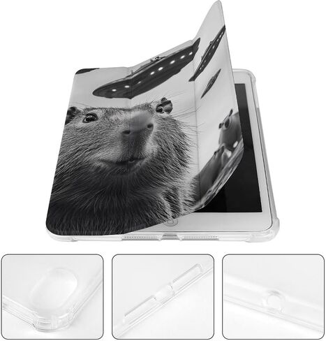 قضية Aliens Capybara مع حامل القلم Trifold Trifold Stand متوافق مع iPad Mini 4/5/6 Mini6 （8.3in） in Kuwait
