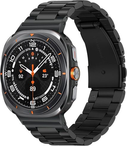 Tasikar No Gap Bands Compatible with Samsung Galaxy Watch Band 7/6/5/4/FE 44mm 40mm/6 Classic Band 47mm 43mm/5 Pro 45mm/4 Classic 46mm 42mm, 20mm Metal Strap for Men Women, Gold in Kuwait
