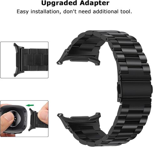Tasikar No Gap Bands Compatible with Samsung Galaxy Watch Band 7/6/5/4/FE 44mm 40mm/6 Classic Band 47mm 43mm/5 Pro 45mm/4 Classic 46mm 42mm, 20mm Metal Strap for Men Women, Gold in Kuwait