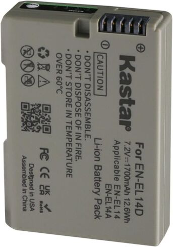 kastar 2-pack en-eL14D استبدال البطارية لـ nikon en-eL14 en-el14a بطارية ، coolpix p7000 p7100 p7700 p7800 D3100 D3200 D3300 D3400 D3500 D5100 D5200 D5300 D5600 DF DSLR in Kuwait