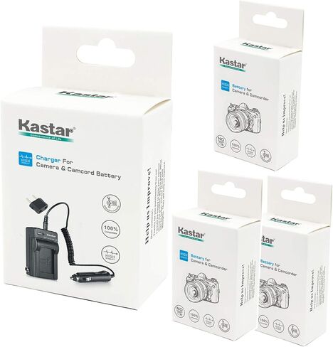 بطارية KASTAR NB-5L (3 عبوات) وشاحن لـ Canon PowerShot S100 ، S110 ، SD700 ، SD790 ، SD800 ، SD850 ، SD870 IS ، SD880 ، SD890 ، SD900 ، SD950 ، SD970 IS ، SD990 IS ، SX20 IS ، SX20 IS ، SX20 HS in Saudi Arabia