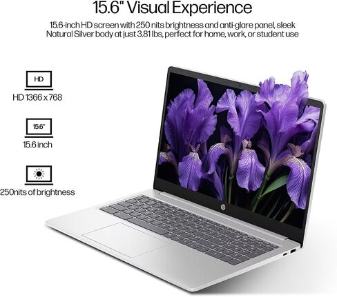 HP Chromebook 15.6 "HD (Intel Processor N200 ، 8GB RAM ، UHD Graphics) ، 192GB Storage (64GB EMMC + 128GB SSD Outsid in Kuwait